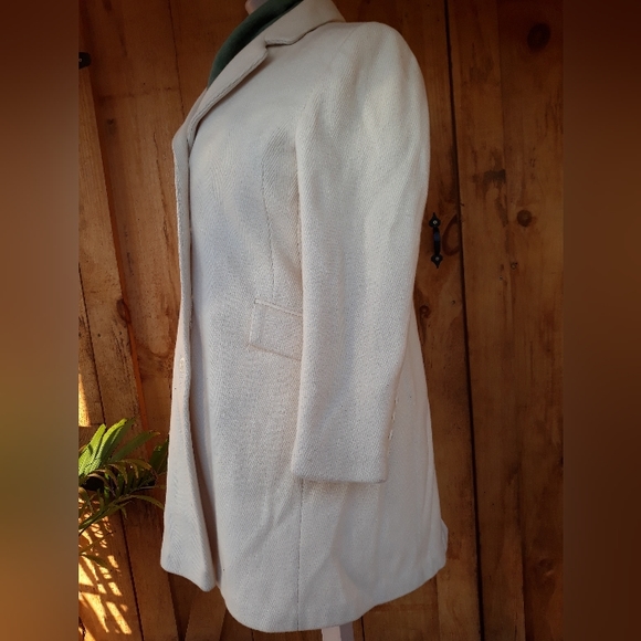Jones Studio Cream Ivory Wool Pea Coat - Picture 9 of 14